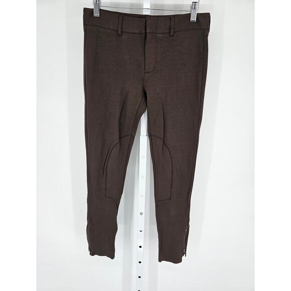 Vince Womens Sz 4 Ankle Length Equestrian Style Pants Chocolate Brown - Picture 1 of 5
